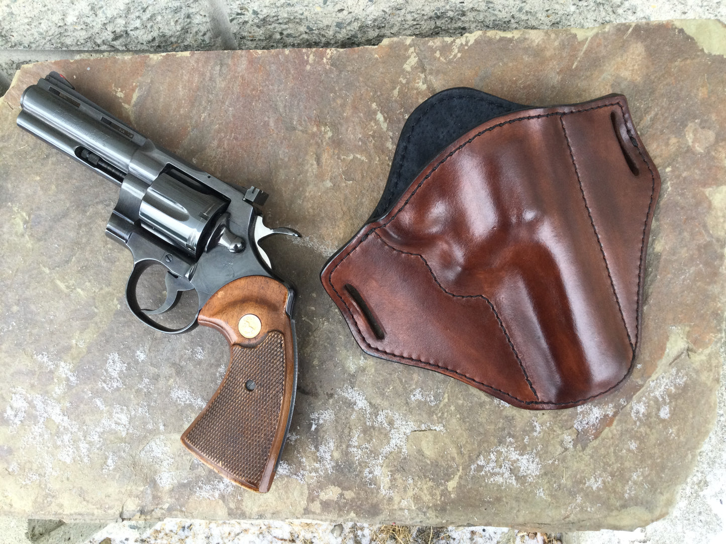 Suede lined holster Colt Python