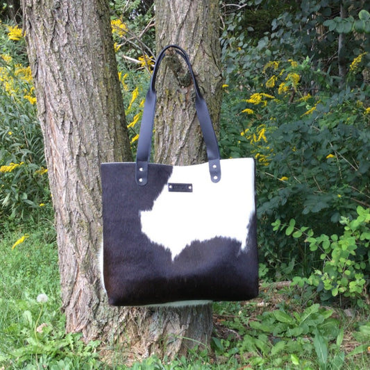 Black & White Hair-on Tote